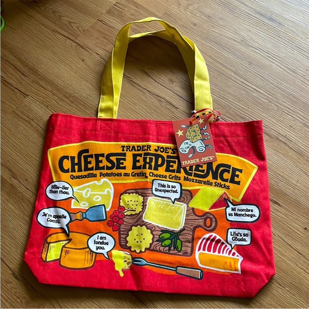 Trader Joe's Red Cheese experience Tote Bag NEW